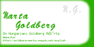 marta goldberg business card